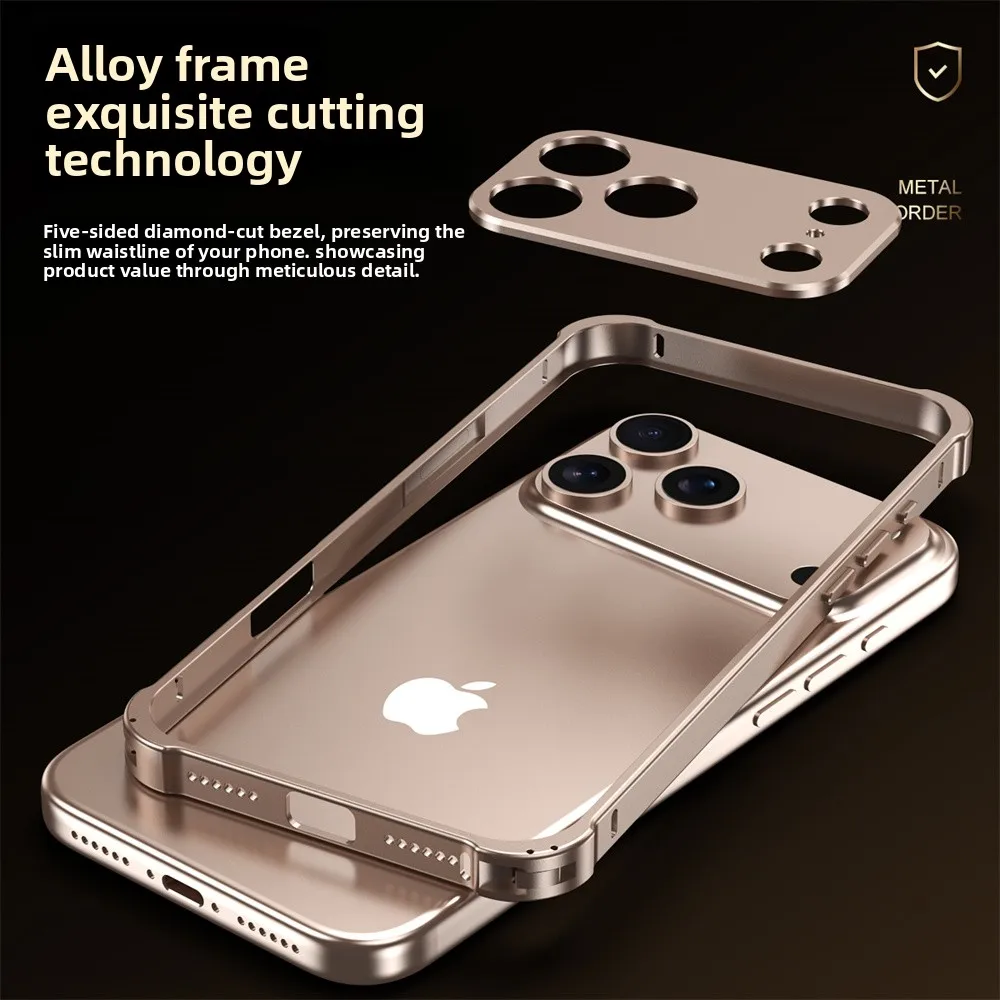 Metal Bumper Aluminum Frame Case - Oryginalne, kolorowe etui na telefon z