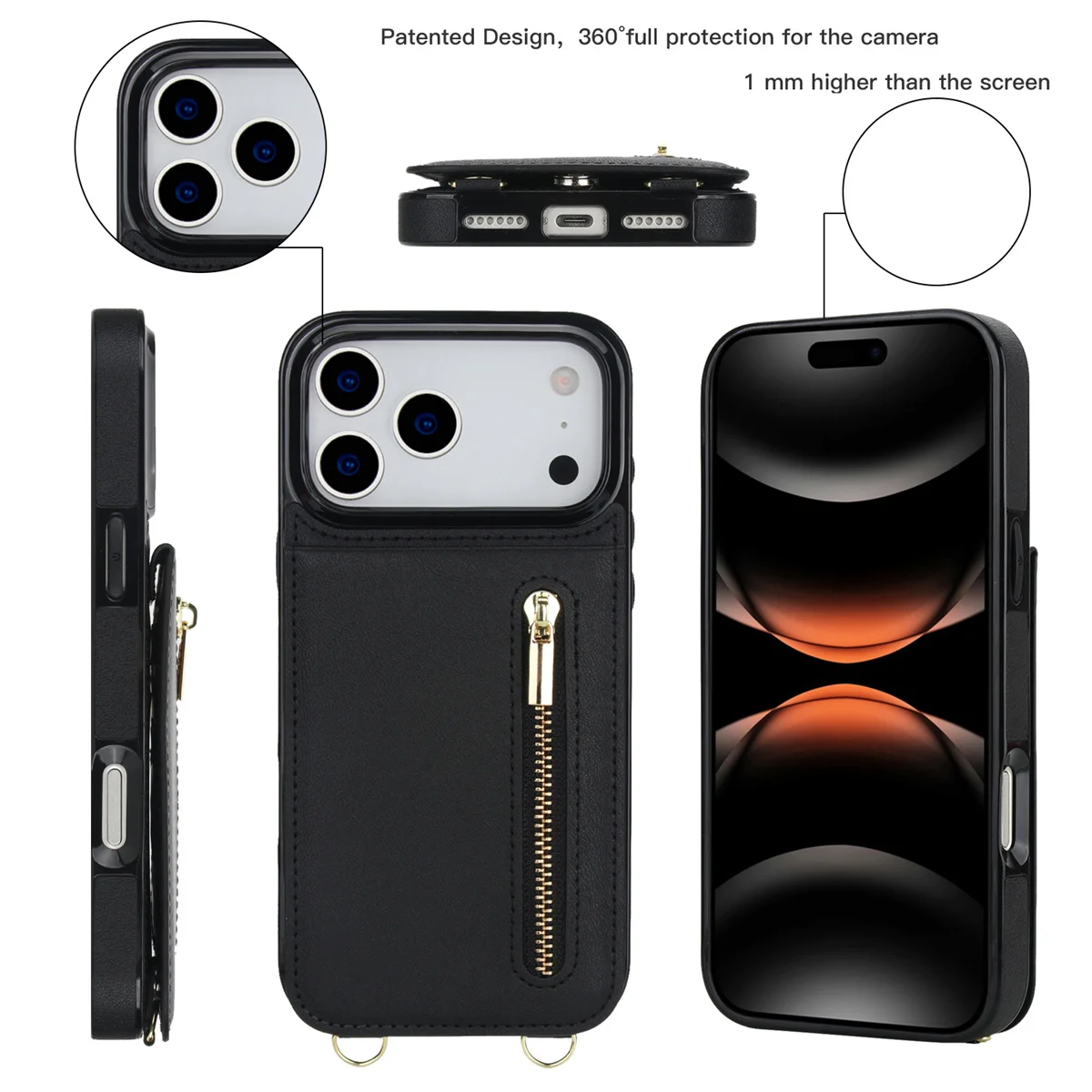 Skórzane etui na telefon z por – Leather Wallet Card Holder Phone Cover recenzja i cena