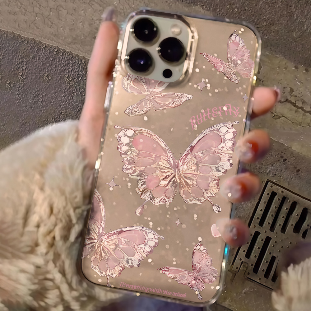 Różowe etui na telefon z motyw – Clear Shockproof Bumper Case recenzja i cena
