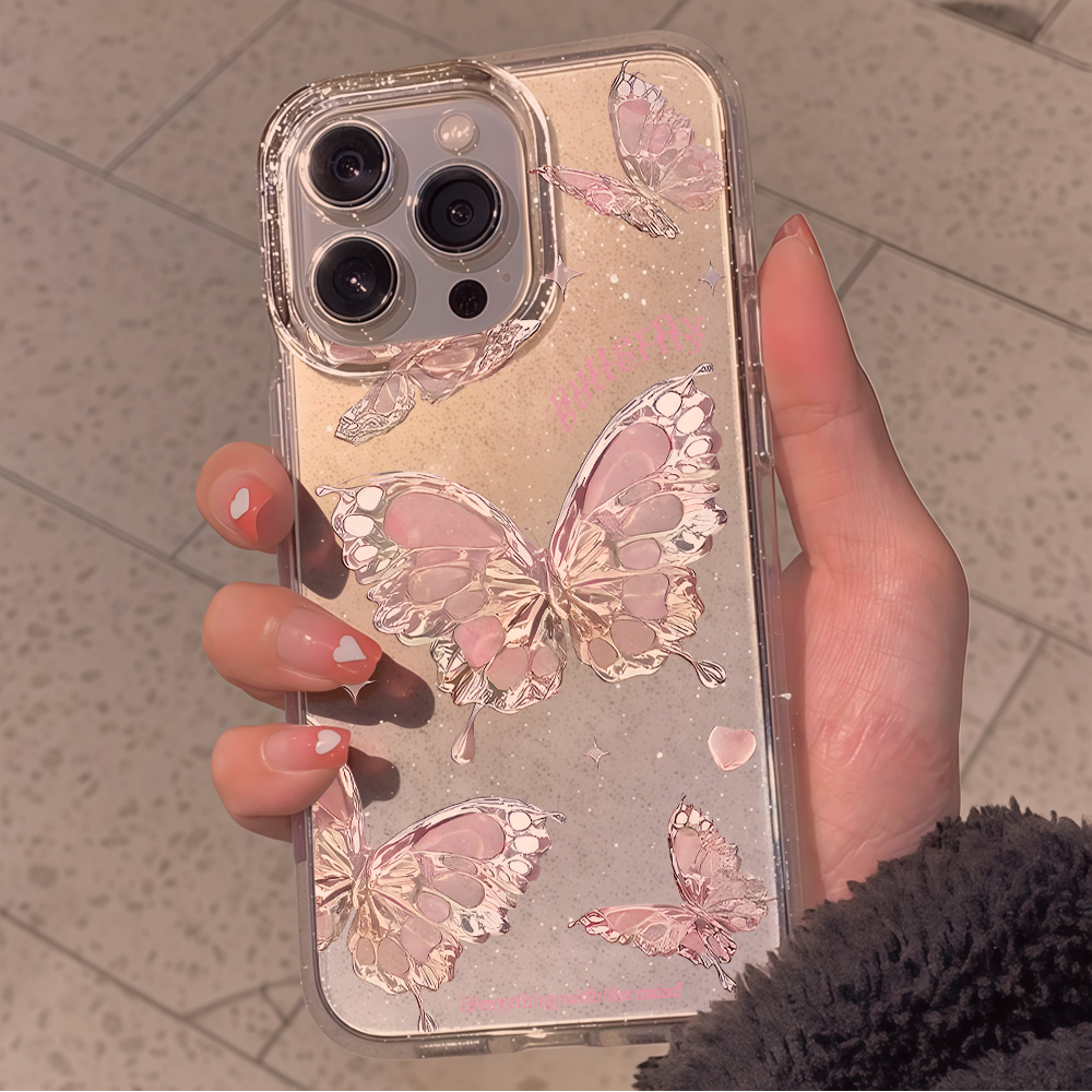 Różowe etui na telefon z motyw – Clear Shockproof Bumper Case recenzja i cena