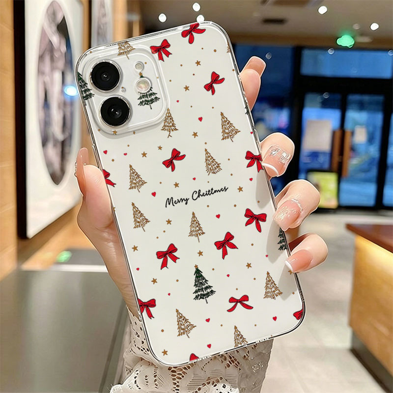 Czerwona kokarda, świąteczne,  – Clear Shockproof Bumper Case recenzja i cena